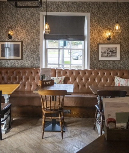 interior restaurant and seating area