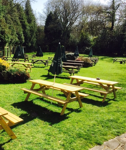 exterior beer garden of a pub