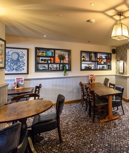 interior seating area of the pub