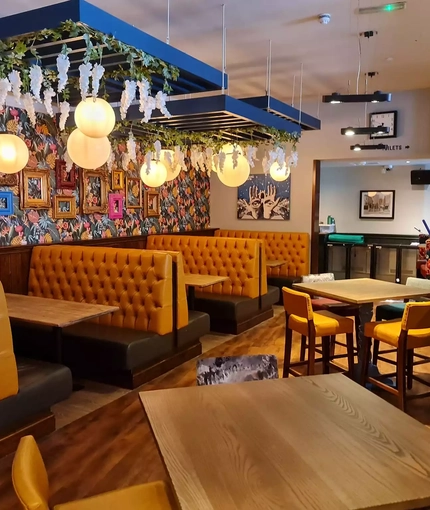 interior restaurant and seating area