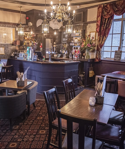 interior restaurant and seating area