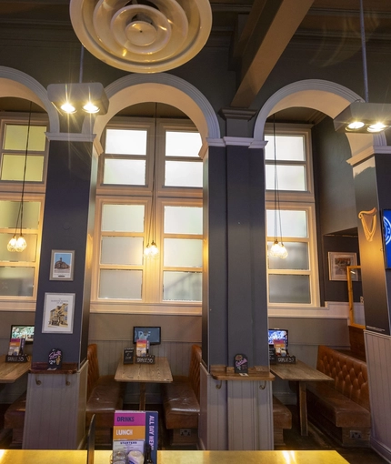 interior restaurant and seating area