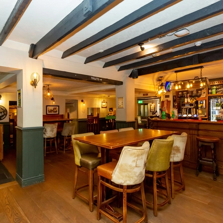 interior seating area of the pub