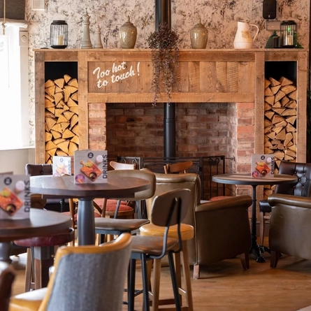 Seating area in a pub restaurant
