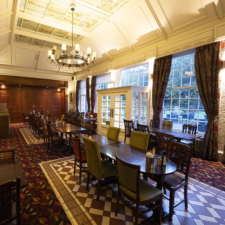 interior restaurant and seating area