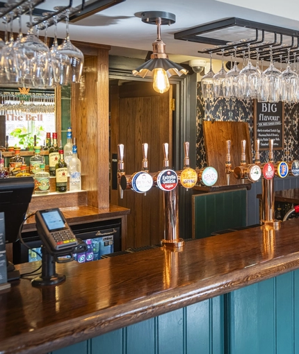 The interior bar at The Bell.
