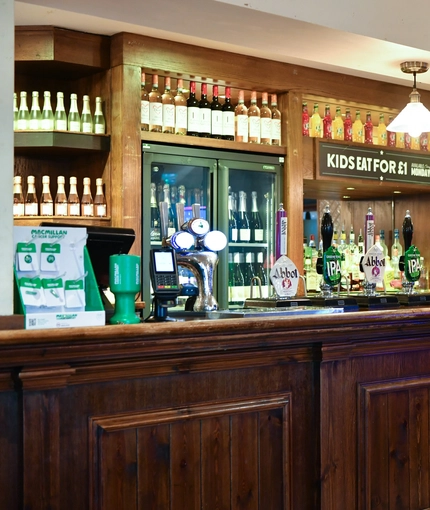 interior bar area of a pub