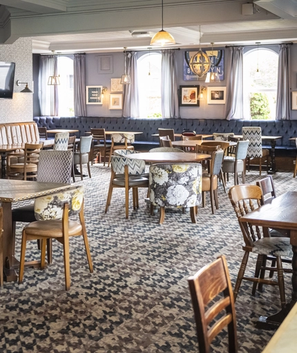 interior restaurant and seating area