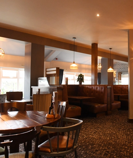 interior restaurant and seating area