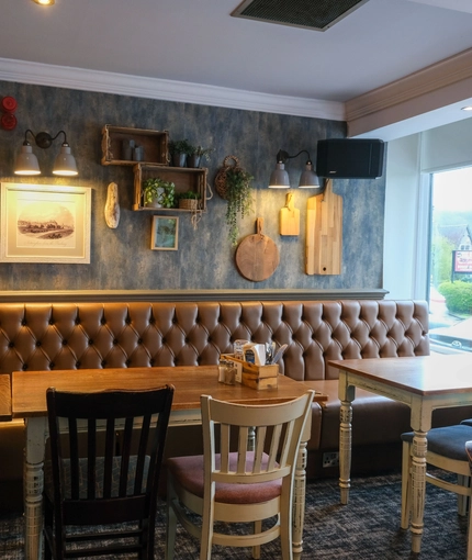 interior restaurant and seating area