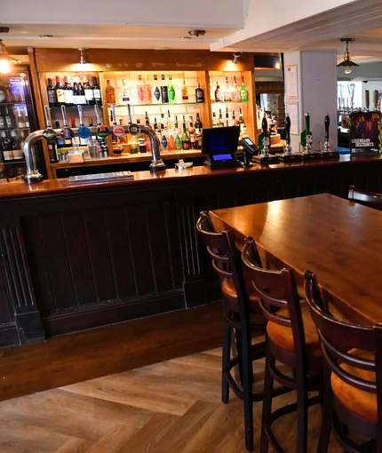 interior seating area of the pub