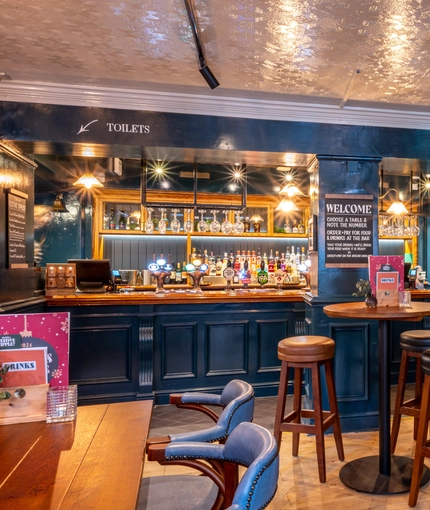 interior seating area of the old star
