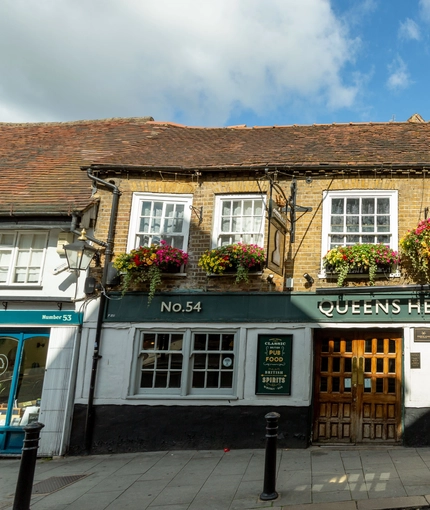 External view of a pub entrance