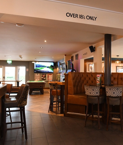interior restaurant and seating area