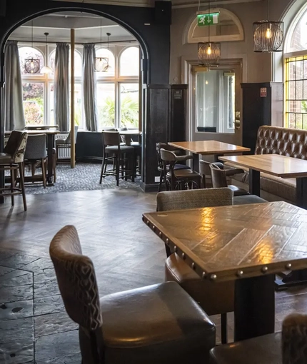 interior restaurant and seating area