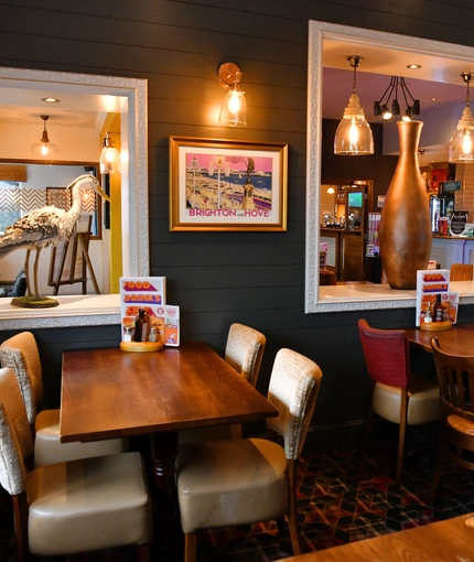 interior restaurant and seating area