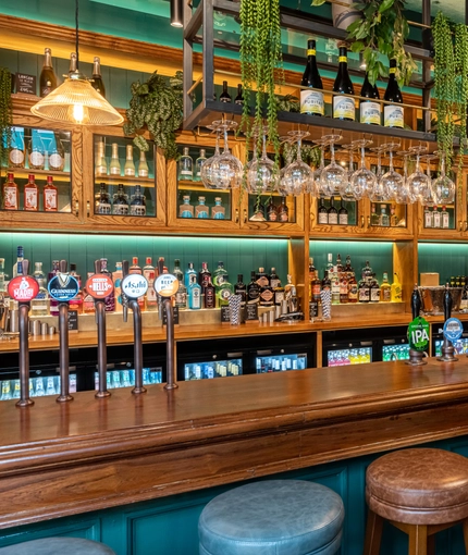 Bar area in a pub