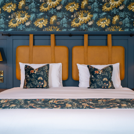 A hotel room at the Wheatsheaf.