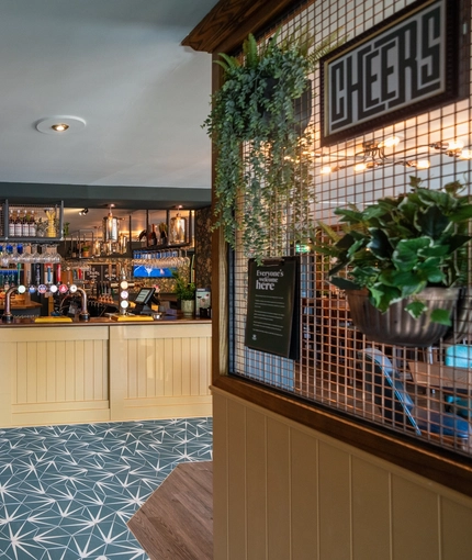 Interior bar and restaurant of the Buff