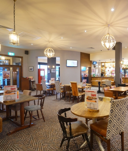 interior seating area of the pub