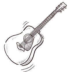 An illustration of a guitar.