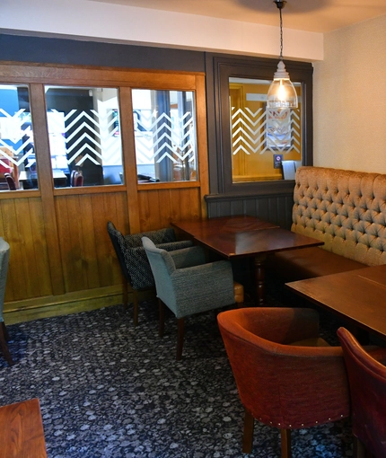 Restaurant area in a pub