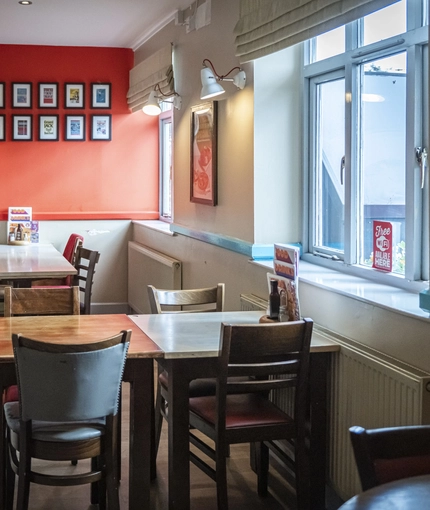 interior restaurant and seating area