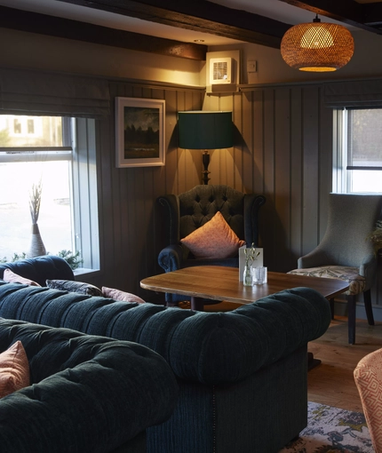 A seating area in The Castle Hotel.