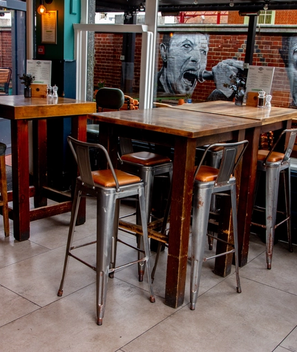 Internal seating area in a pub restaurant