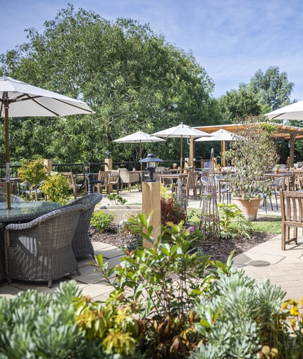 The beer garden at the Boat House.