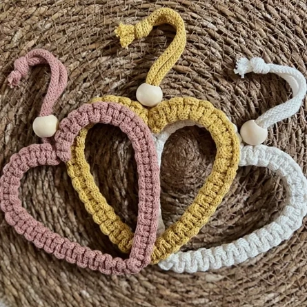 An image of crafts to advertise a Macrame Hearts Workshop What's On event at The Cart & Horses.
