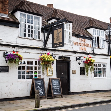 External view of a pub entrance