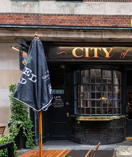 venue exterior and beer garden