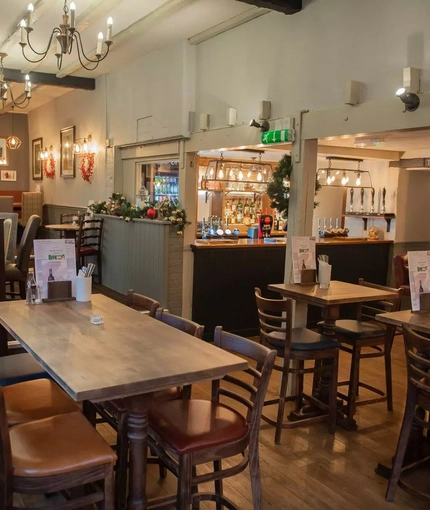 interior restaurant and seating area