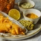 A fish & chips dish served at Crafted Venues.