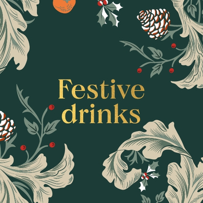 A 500x500 Web Promo List Banner advertising Festive Drinks at Chef & Brewer venues.