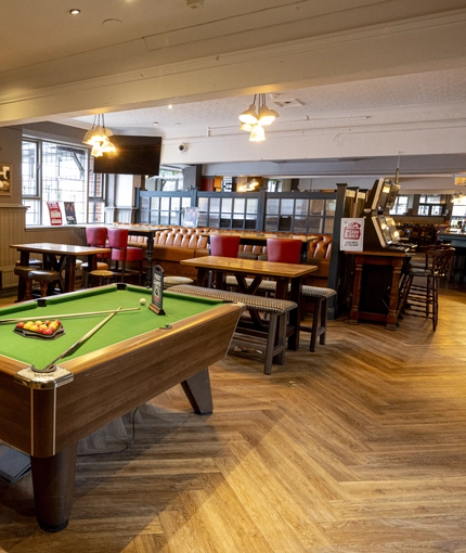 Restaurant and pub games area in a pub