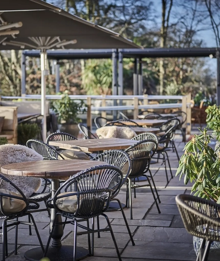 The beer garden of The Foundry Bell