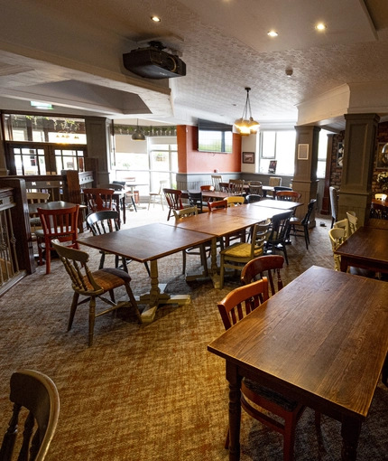 Restaurant area in a pub