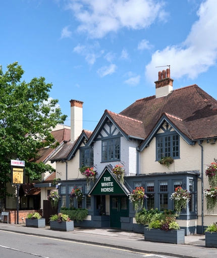 The outside of the White Horse.