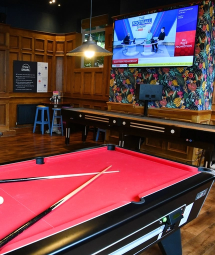 interior seating area of the pub