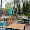 An exterior shot of the beer garden & seating area at the Sitwell Arms in Whiston.