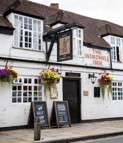 The exterior of The Windmill pub