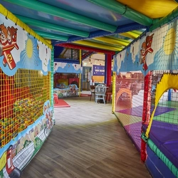 The seating area at Wacky Warehouse at the Sovereigns.