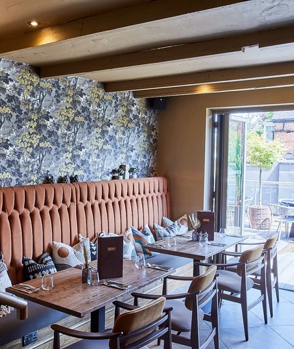 The dining area at the Four Oaks