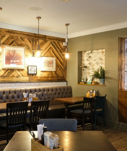 interior restaurant and seating area