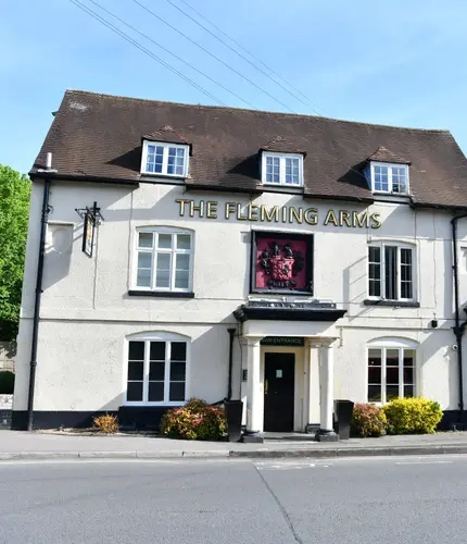 External view of a pub entrance