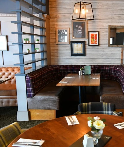 interior restaurant and seating area