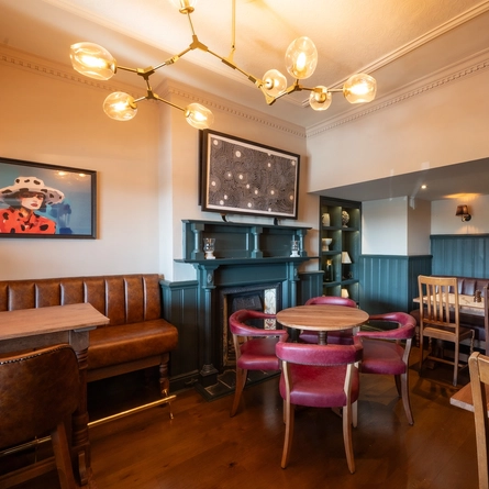 An interior shot of the venue & restaurant area at The Magpie pub.