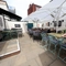 An exterior shot of the beer garden area at The Palmeira in Hove.